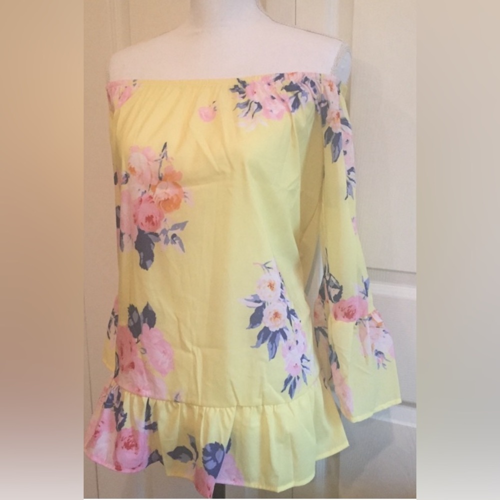 Shein Yellow Blouse Small
